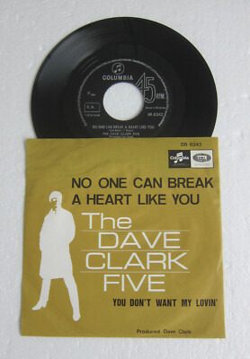 THE DAVE CLARK FIVE NO ONE CAN BREAK A HEART LIKE YOU 7'' BELGIUM PS SLEEVE (I25)
