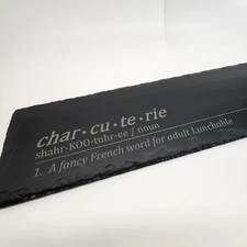 Slate Charcuterie Board Laser Engraved Slate Plate 22" Food Safe Funny Gift