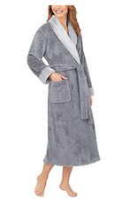 Carole Hochman Textured Plush Wrap Robe