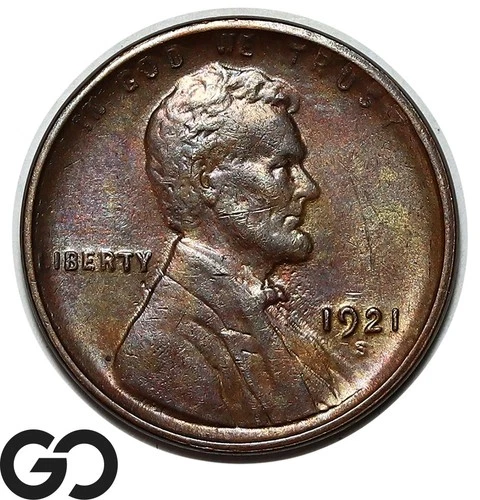 1921-S Lincoln Cent Wheat Penny *Better Date* XF+