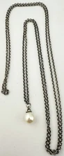 TROLLBEADS LAA 925 STERLING SILVER FANTASY 42” NECKLACE W/ PEARL K208C