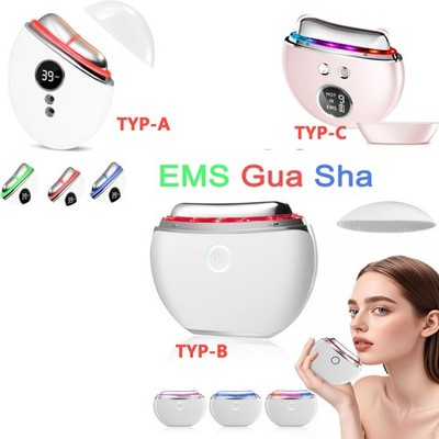 EMS Gua Sha elektrisch Gesichtsmassagegerät Face Massager Facelift Anti Aging~