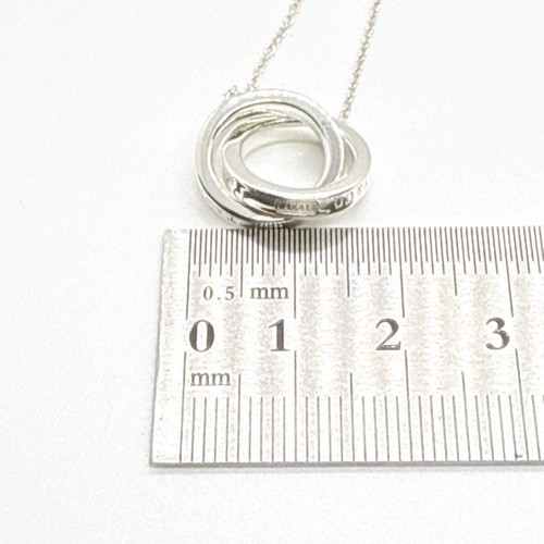 TIFFANY & Co. 1837 Interlocking Circles Pendant Necklace Sterling Silver SV925 - Picture 7 of 24