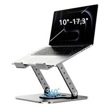 Laptop Stand, Laptop Stand for Desk with 360  Rotating Base, Ergonomic Laptop