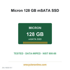 Micron 128GB mSATA SSD MTFDDAT128MAM-1J2 - 213 Power-On Hours - Tested, Wiped