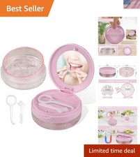 Denture Case, Leak Proof Denture Bath Case Cup Kit for Travel Cleaning, Dentu...