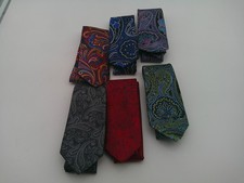 Adulove Necktie Set Mens One Size Multicolor Paisley Classic Woven 6 Piece Pack