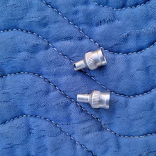 2pcs Chrome Car Valve Stem Cap With Core Remover Puller SCHRADER Bicycle Vintage