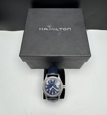 Hamilton Khaki Field Quartz 6361 Watch With Blue Band | eBay