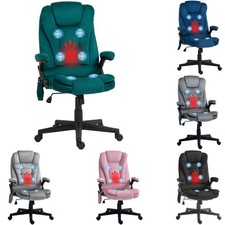 HOMCOM 6 Point Vibrating Massage Office Chair with Lumbar Heat