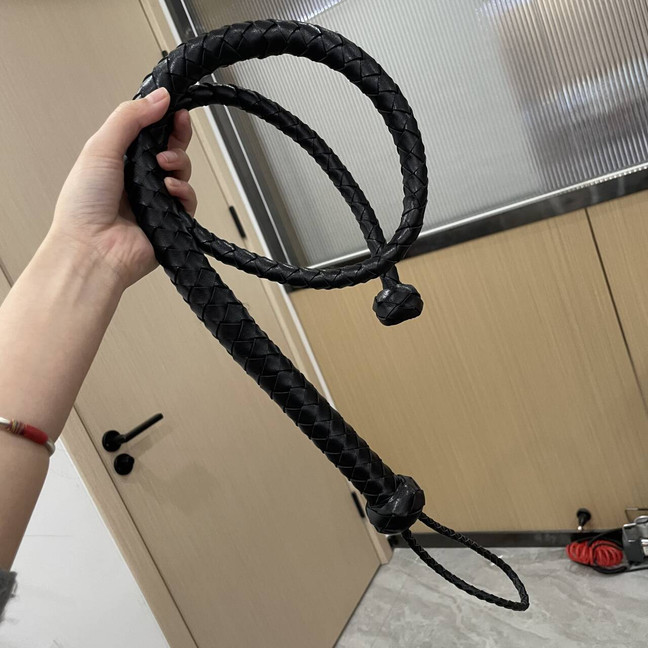 48.8in BDSM Sex Whip Spanking Handle Flogger Crop For Couples Torture Slave Game