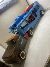 Vintage Custom 1960s Buddy L Pressed Steel Auto Transport Car Carrier Hauler