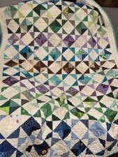 Throw Quilted Blanket 64  x42   See Desc
