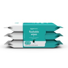 Adult Wet Wipes Flushable formulated without Fragrance, 126 Count 3 Packs of...