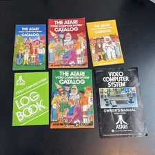 Lot of 6 Atari 2600 Catalogs/Manuals - Early 1980s Originals