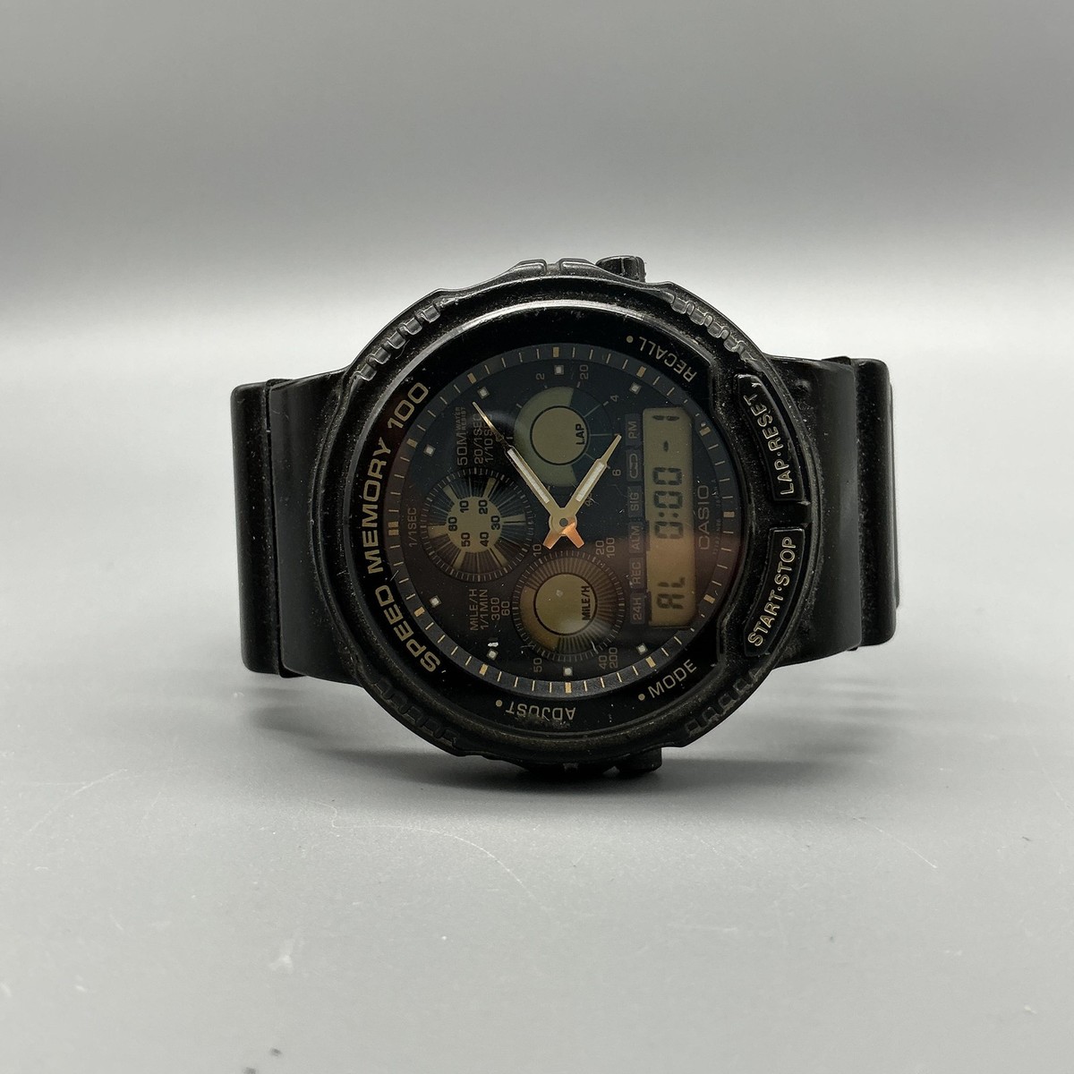 Vintage Casio Aw-20 Module 384 Speed Memory 100 Mens Watch for