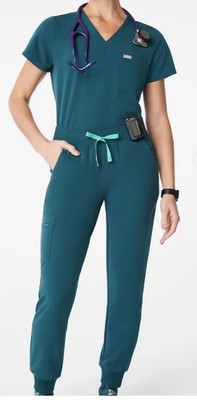 Figs Tansen Cargo Jogger Scrub Women s Pants Caribbean Blue Size 2XS