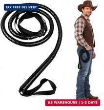 Faux Leather Black Whip, Halloween Costume Prop Whip for Women  Men