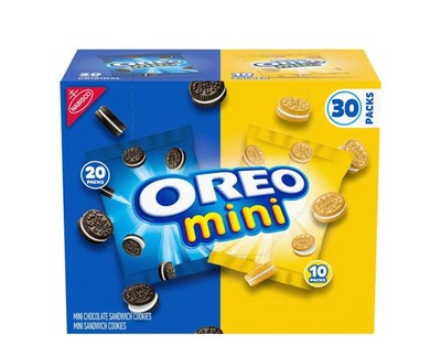 OREO Mini Mix Variety Pack Sandwich Cookies, 1.5 oz., 30 pk.