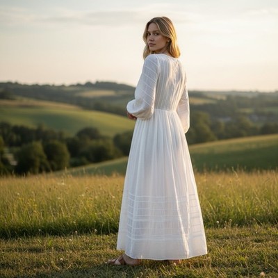 Isabel Marant Etoile Size 38/ US 8 Oceane Maxi Dress White Cotton Dress NEW  | eBay