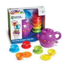 Learning Resources Serving Shapes Tea Set - 11 Pieces, Ages 2 , Pretend Play Foo