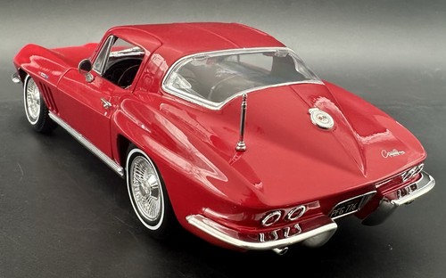 Chevrolet Corvette Maisto 1965 escala 1:18 modelo de coche fundido a presión Chevy rojo - Imagen 13 de 19