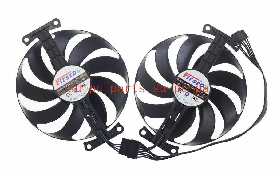 88MM FDC10H12D9-C Cooling Fan for ASUS DUAL RTX2060 O6G EVO FDC10H12S9-C - Image 2 of 2