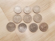 LOT OF 10 German 1 & 2 Deutsche Marks DEM Coins - Vintage 1972-1994