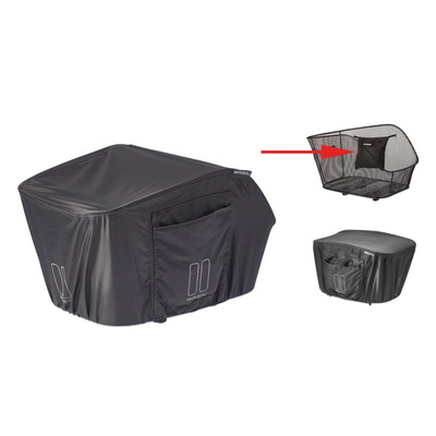 Basil Fahrrad Regenschutz Haube Gr. M HR Hinterrad Körbe Icon Bold Schwarz