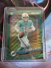 2025 Panini Prizm - Rookies Quinn Ewers #307 Green Wave Prizm (RC)
