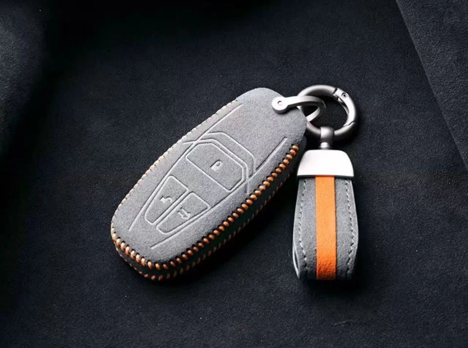 Suede Leather Car Key Fob Case Cover Fit for Aston Martin Superleggera DB11 DBS Foto 4 de 4