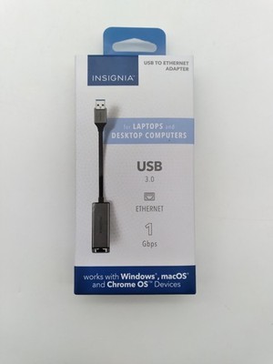 Insignia Universal USB 3.0 to Ethernet Adapter 1Gbps Fast Connector