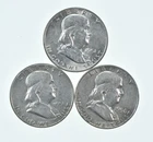 Higher Grade - 1951 1951 1958-D Franklin Half Dollar 90% SIlver Lot *121