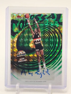 ALEX ENGLISH 2025-26 TOPPS FINEST COLOSSAL SHOTS AUTO YELLOW GEOMETRIC /75 Q1492 - Image 1 of 2