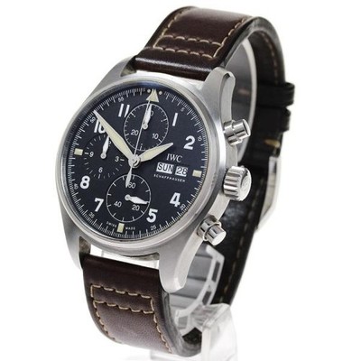 IWC Pilot's Watch Spitfire IW387903 41mm SS Black Dial Automatic Watch #C3583