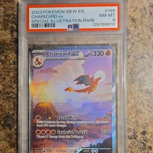 Pokémon Charizard ex Special Illustration Rare Holo 199/165 PSA 8