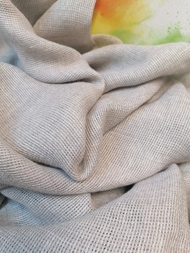 De le Cuona Raffles Crystal fabric woven SEMI SHEER wool linen panel 300x140cm - Picture 1 of 8