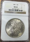 1881 MS65 NGC Graded Morgan Silver Dollar