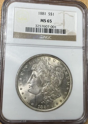 1881 MS65 NGC Graded Morgan Silver Dollar