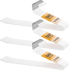 Pants Hangers 30 Pack, Non Slip Durable Open Ended Metal Clothes Hangers, Rubber