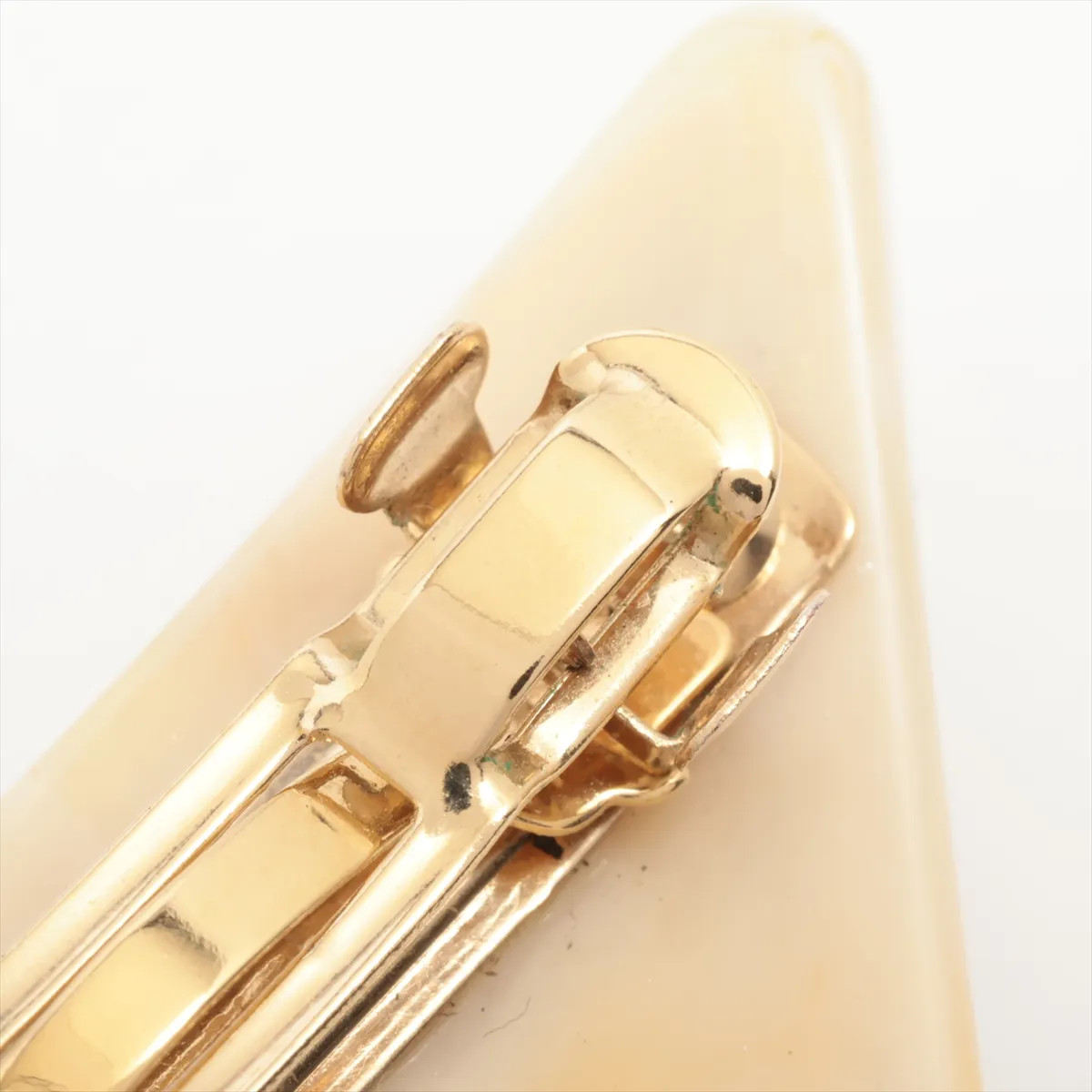 Prada 1IF090 Logo Hair Slide GP x plastic x rhinestone Beige thumbnail 4