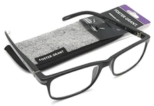 Foster Grant Cole Black Men's Crystal Vision Reading Glasses