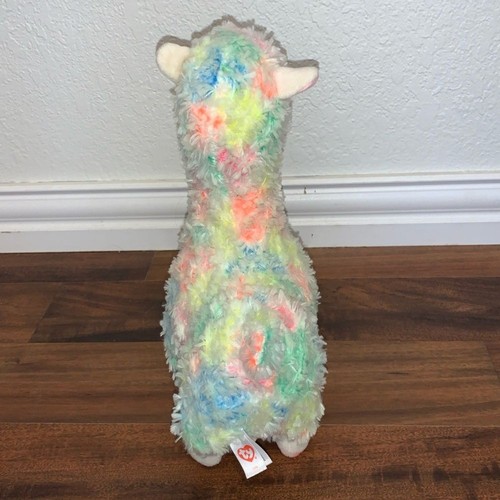 "Ty Beanie Baby Lola The Rainbow Llama peluche animal juguete 12""" - Imagen 4 de 9