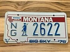 1976 Montana National Guard License Plate