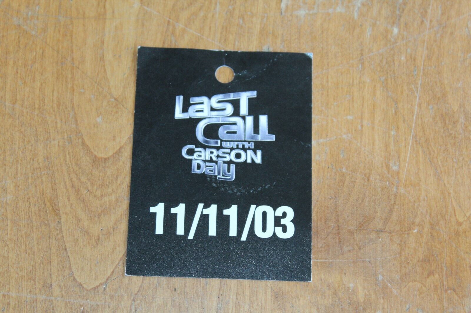 Johnny Carson Daly TV show - Backstage Pass - FREE SHIPPING