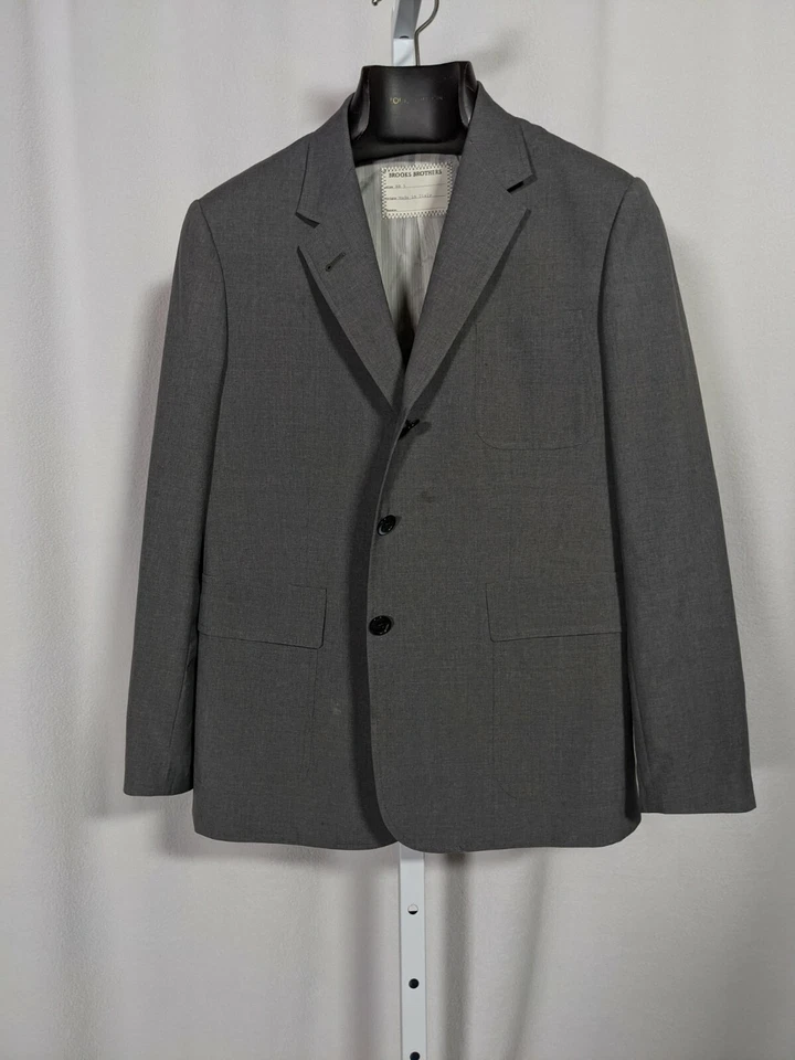 Черный флисовый серый блейзер Thom Browne Brooks Brothers BB5 Италия - Изображение 4 из 4