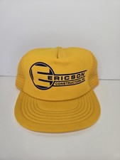 Vintage Ericson Constructors Inc. Snapback Trucker Hat Mesh Cap Made In USA