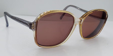 Vintage Univis Collectibles Brown Gray Oval Horn-Rim Sunglasses USA FRAMES ONLY