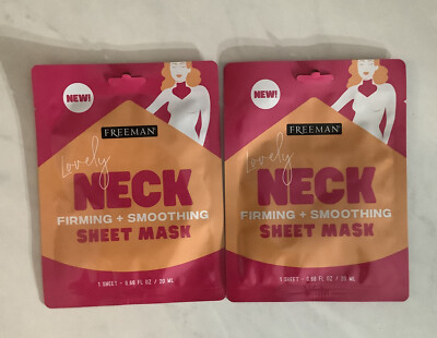 FREEMAN BEAUTY Lovely Neck Firming & Smoothing Sheet Mask - Lot of 2 Mask