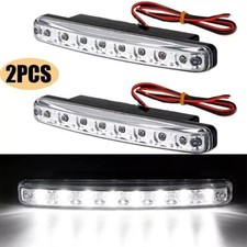 2pcs 8 Led 12v Daytime Running Lights Car Driving Drl Fog Lamp Light Super White 2pcs 8 Led 12v Daytime Running Lights Car Driving Drl Fog Lamp Light Super White